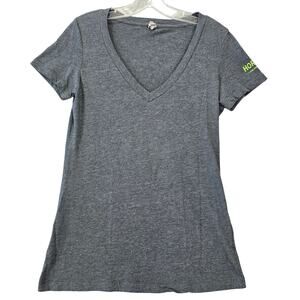 Hornitos Tequila Gray Heather Shirt Classic Tee V-Neck Short Sleeve Women Size L